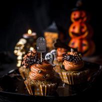 48Pcs Spookys Graveyard Cake Decorations Tombstones Cupcake Toppers And Mini Shovel Spoons For Halloween Treats 1