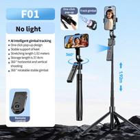 AI Smart Follow Selfie Stick Tripod, 1.92m Extendable 360° Rotation, Gesture Control One-Click Pop-Up Anti-Shake Gimbal for Vlog Live Stream Group