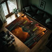 Game DOOMS The Dark Ages Small Carpet Bedside Kitchen Bath Living Home House Bedroom Floor Mat Doormat Rug Decoration SJR40x60CM