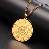 LIKGREAT Good Luck Pendant Necklace Magical Talisman of Abraxas to Control Your Life the Money Amulet Stainless Steel Necklace