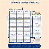 Hanging Planning Wall Calendar Double-sided Planner Digital Schedules  Home Office mėlyna