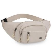Multi-Pocket Convertible Fanny Pack – Women's Waist Bag with Chest Strap, Fits Phone, Passport & Essentials smėlis