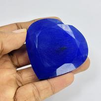 Natural Kashmiri Blue Sapphire 215 Ct Certified Heart Cut Sri Lanka Gemstones 46.5 mm Approx. mėlyna