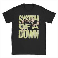 Men Women System of a Down Heavy Metal Band T Shirts Pure Cotton Tops Novelty Short Sleeve Round Neck Tees Classic TShirts S įvairiaspalvis