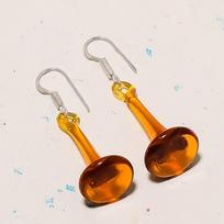 Natural Citrine Gemstone Handmade 925 Sterling Silver Jewelry Earring 1.77  AE-12752