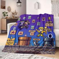 JOJO Original 2D Cartoon Flannel Blanket, Printed Figures for Sofa, Cozy Home Textile Travel Wrap_LIAN 75x90cm