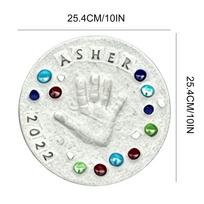 Large DIY Handprint Stepping Stone Kit Includes 1 Mod 26 Letter Stamps and Colored Stones DIY Family Hand Kit