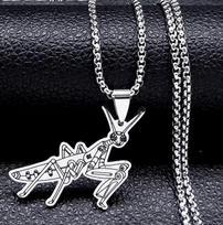 Machinery Mantis Necklace Stainless Steel Steampunk Mechanical Insect Metal Necklaces Jewelry collier acier inoxidable N2865S02