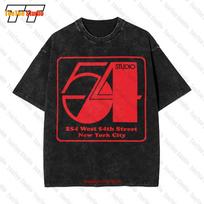 Studio  New York Disco Mirror Ball Soul S S Night Club Vintage Oversized TShirt OQZ S