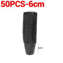 50/100PCS Plastic Black Seedling Nursery Pots Seed Grow Bags Flower Plant Breathable Container Garden Vegetable Planting Pots