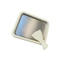 Frozen Yogurt Maker Ice Cream Roll Plate Stainless Steel Flat Surface with Plastic Scraper for Homemade Frozen Dessert Rolls One Size smėlis