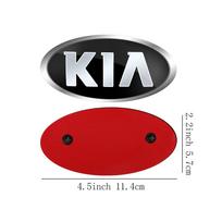 1Pcs Car Front Hood Emblem Rear Trunk Badge Sticker For Kia Rio Picanto Sportage Niro Morning Ceed Optima Seltos Sorento Cerato