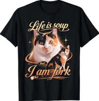 Funny Calico Cat Meme Animal Humor T- Shirt M