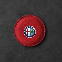 2pcs Suede Car Coasters Water Cup Holder Pad Anti Slip Mat Accessories For Alfa Romeo Giulietta 159 147 Stelvio Sportiva Valve 2pcs