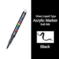 GUANGNA 16 Colors Acrylic Markers Brush Pens for Fabric Rock Painting Pen Stone Ceramic Canvas DIY Card Making Art Supplies