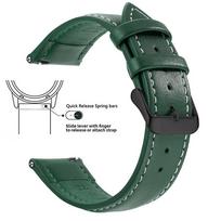 Samco Genuine Leather Watch Band, Quick Release 18mm/20mm/22mm Watch Straps for Men and Women Watchband 18mm
