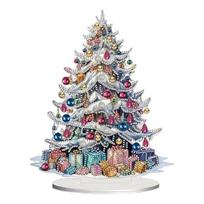 Christmas Tree Ornaments Acrylic Rhinestone Art Painting Table Decor Relaxing Xmas Crafts Unique Festive Holiday Gifts Christmas Tree