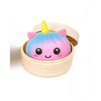 Minkštas koldūnas Vienaragis Streso žaislas 9 cm Minkšta medžiaga Kawaii dizainas Daugiaspalvis Atpalaiduojantis Lėtai kylantis