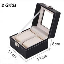 Delesys Classic Style Leather 2/3/4/5/6/8/10/12/20 Slots Watch Display Case Organizer Jewelry Storage Box With Glass Top For Man