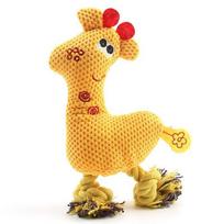 Hot pet dog sound toy Creative knitting Sika deer bite resistant sound molar plush dog toy pet supplies geltona