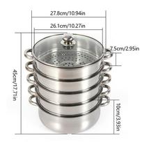 Multi-Function 5-Layer Stainless Steel Steamer 26cm/28cm/30cm Steamer for Cooking france