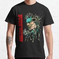 New Classic Metal Gear SOLID 2: SONS OF LIBERTY Kojima Makes Men's Solid Snake Fox Hunting Game Cotton Crew Neck T-Shirt S
