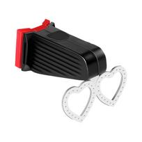 USB įkraunamas dviračio galinis žibintas Širdelės/Apvalus LED galinis žibintas Vandeniui atsparūs dviračių galiniai žibintai Važiavimo dviračiu saugos įspėjamasis žibintas