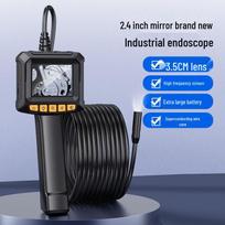 Portable 2.4-Inch Ultra-Clear Display Endoscope for Industrial Use Orange Single Lens 1m