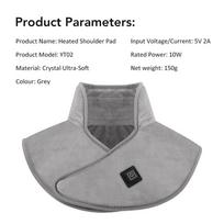 Electric Heating Shoulder Neck Pad 3 Gear Thermal Compression Wrap For Back Pain Relief Office Home Use pilka spalva