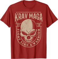 Izraelietiški Kovos ir Savigynos Krav Maga Kaukolės Marškinėliai 100% Medvilnė Apvalia Kaklo Trumpomis Rankovėmis Vasariniai Atsitiktiniai Vyriški Marškinėliai Gatvės Stiliaus S