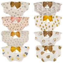 8Pcs Cotton Baby Drooling Bibs Round Neck Baby Drooling Bibs Quick Absorbent Burp Cloth Machine for Boys Girls Newborn