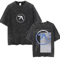 Aphex Twin Washed Vintage T Shirt Men Women Fashion Casual Oversized Short Sleeve T-shirt Male High Quality Cotton Tshirt S