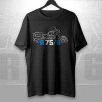 BMW R75-6 1973-1976 gerbėjams - Motociklo marškinėliai/Ilgomis rankovėmis L