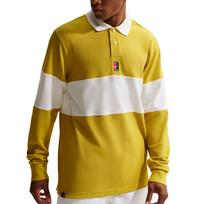 Nike Court Heritage Men's Long-Sleeve Tennis Polo Olive Green HQ1748-389 2XL