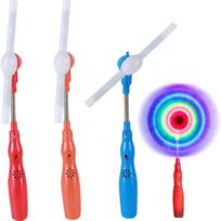 Led Electric Music Bar Vibrant Multi-Colored Shining Music Sticks Electric Rotary Handheld Light Up Windmill Fan Random Color No Batteries