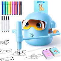 Drawing Educational Robot For Kids Interactive Learning For Early Childhood Voice Enlightenment Drawing Machine With 100 Cards