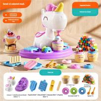 Play Unicorn Dough Set Ice Cream Noodle Maker Diy Clay Tools Non Toxic Montessori Educational Toys For Kids Girls
