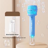 Electric Children'S Microphone Bubble Machine With Multiple Holes For Blowing Bubbles Outdoor Toys For Summer Parks