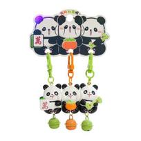 3 vnt. raktų pakabukas magnetinis mahjongas panda lėlė laimės talismanas raktų grandinėlė kuprinės krepšio rankinės aksesuarai žalia