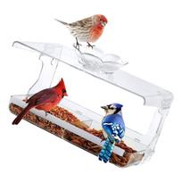Transparent Bird Feeder with Suction Cup Mounted Design For Easy Installation On Window Outdoor Observation Feeder 1