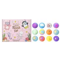 12-Piece Kids Bath Bomb Gift Set with Surprise Toys, Fizzy Bubble Bath Balls for Girls, Fun Bath Time Gift for Easter, Birthday, Christmas, 600G(50G12 12pcs