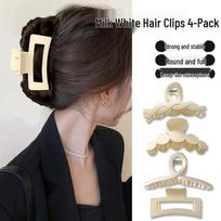 TaTanice Premium Cream Claw Hair Clips for Women