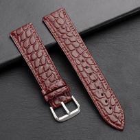 Crocodile Pattern Design Leather Watch Strap 10/12/13/14/16/18/19/20/21/22mm Soft Watchbands Casual Business Wristwatch Band 12mm ruda