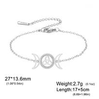 Hecate Bracelet Triple Moon Goddess Protection Bracelet For Women Hekate Lilith Greek Mythology Pagan Wiccan Celtic knot Jewelry 17cm