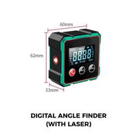 Laser Digital Protractor Inclinometer Laser Level Ruler USB Chargable Inclinometer Magnetic Base Goniometer Magnet Angle Finder With Laser