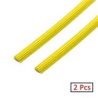 2pcs High Quality Boneless silica gel Car Wiper Blade refill Strips Windscreen 6mm Yellow