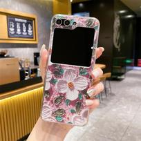 Oil Painting Flower Z Flip 6 4  Bracelet Phone Case for Samsung Galaxy Z Flip  6 4 3 Flip Z Flip6 Flip4  Cover For Samsung Z Flip6-1