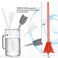 AEE2-4Pcs Epoxy Mixing Stick Paint Stirring Rod Putty Cement Paint Mixer Attachment With Drill Chuck For Oil Paint juoda