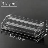 Transparent ladder display rack, hand account tape and sticker storage rack, cosmetics, perfume, nail polish storage box