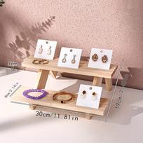 Wooden display rack, ear stud rack, perfume, jewelry, ear ring storage rack, desktop small commodity display rack